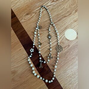 Pearl charm necklace